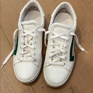 Valextra White and Green Sneakers